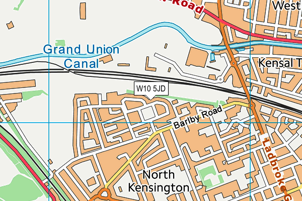 W10 5JD map - OS VectorMap District (Ordnance Survey)