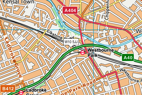 W10 5JJ map - OS VectorMap District (Ordnance Survey)