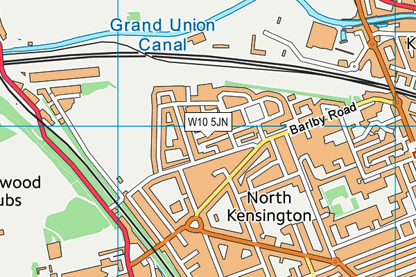 W10 5JN map - OS VectorMap District (Ordnance Survey)