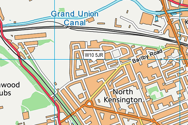 W10 5JR map - OS VectorMap District (Ordnance Survey)