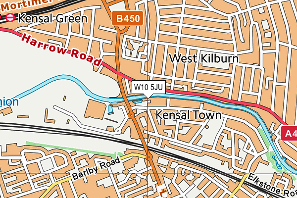 W10 5JU map - OS VectorMap District (Ordnance Survey)