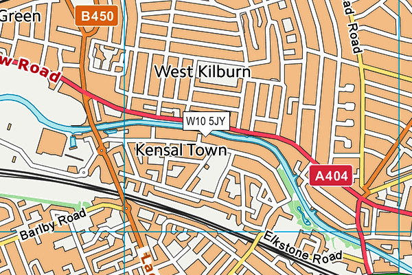 W10 5JY map - OS VectorMap District (Ordnance Survey)