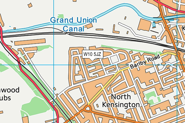 W10 5JZ map - OS VectorMap District (Ordnance Survey)
