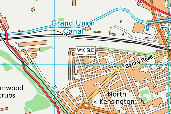 W10 5LE map - OS VectorMap District (Ordnance Survey)