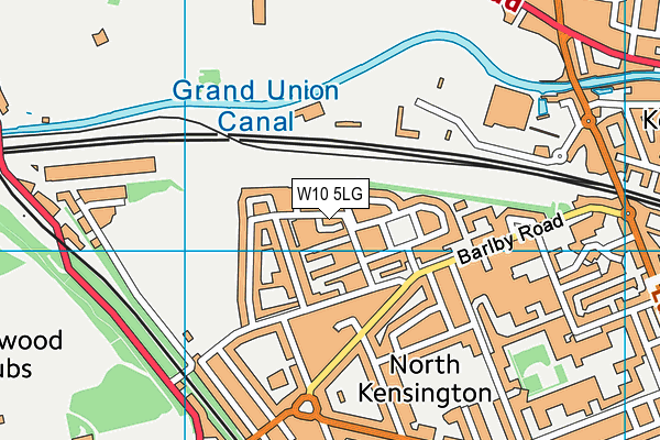 W10 5LG map - OS VectorMap District (Ordnance Survey)