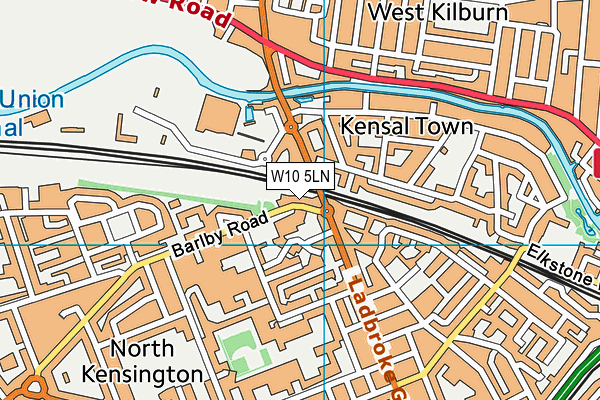 W10 5LN map - OS VectorMap District (Ordnance Survey)