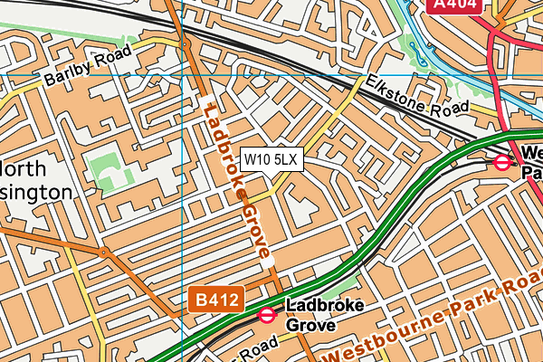 W10 5LX map - OS VectorMap District (Ordnance Survey)