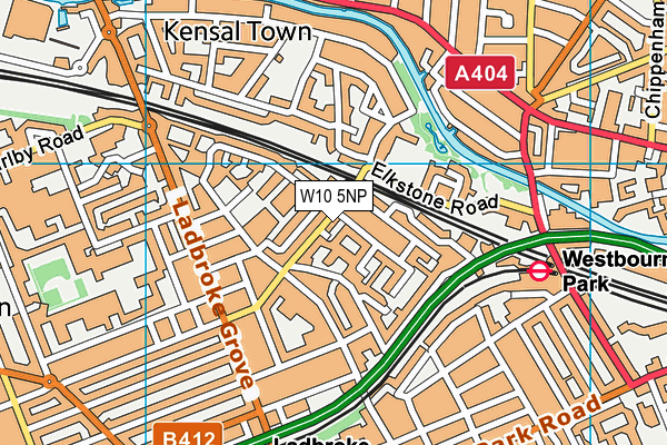 W10 5NP map - OS VectorMap District (Ordnance Survey)