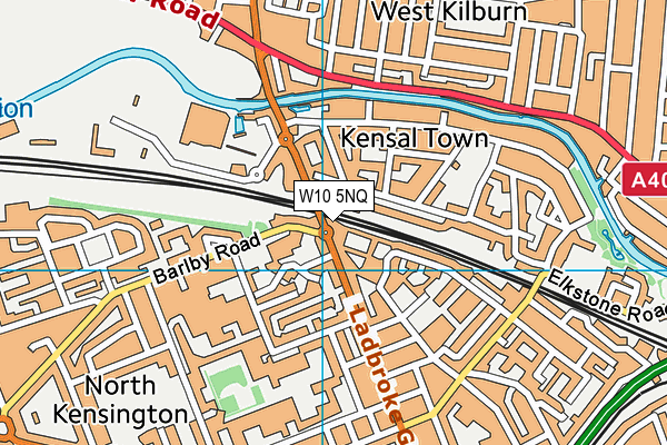 W10 5NQ map - OS VectorMap District (Ordnance Survey)