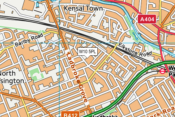 W10 5PL map - OS VectorMap District (Ordnance Survey)