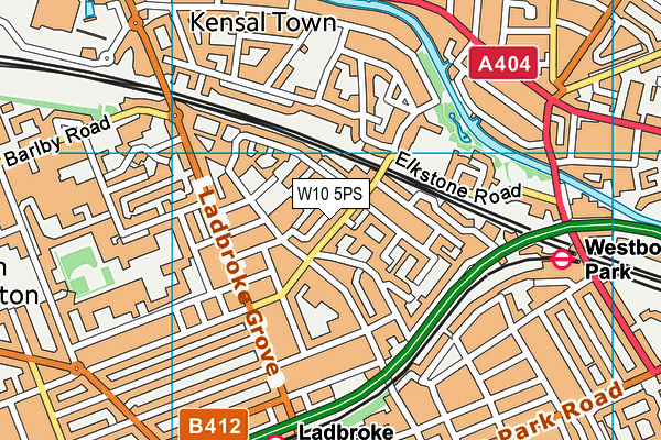 W10 5PS map - OS VectorMap District (Ordnance Survey)