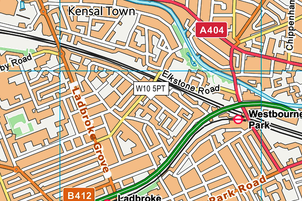 W10 5PT map - OS VectorMap District (Ordnance Survey)