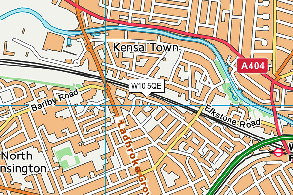 W10 5QE map - OS VectorMap District (Ordnance Survey)