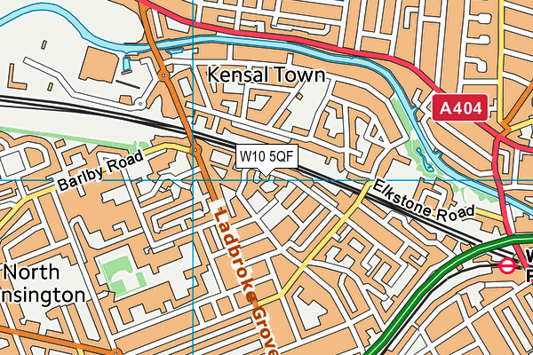 W10 5QF map - OS VectorMap District (Ordnance Survey)