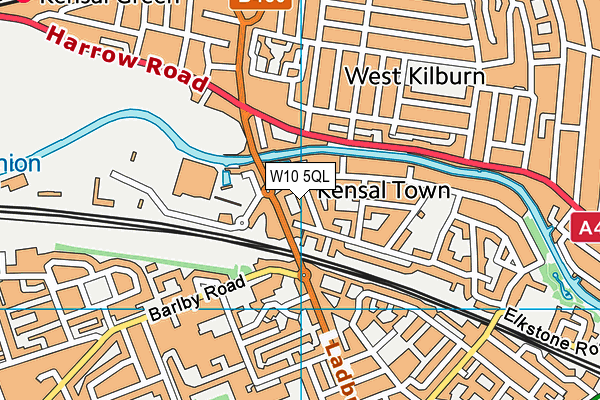 W10 5QL map - OS VectorMap District (Ordnance Survey)