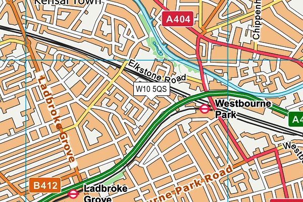 W10 5QS map - OS VectorMap District (Ordnance Survey)