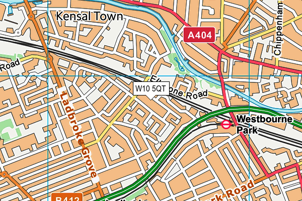 W10 5QT map - OS VectorMap District (Ordnance Survey)