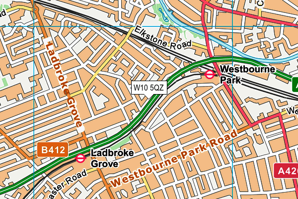 W10 5QZ map - OS VectorMap District (Ordnance Survey)