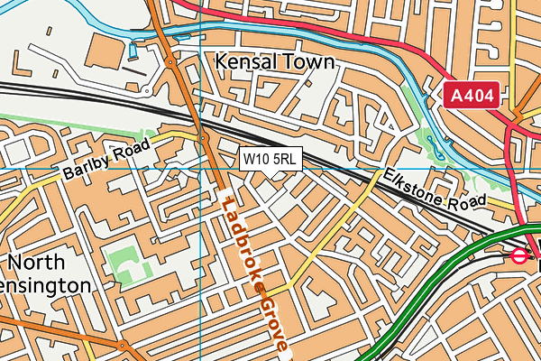 W10 5RL map - OS VectorMap District (Ordnance Survey)