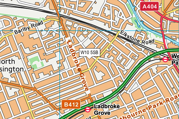 W10 5SB map - OS VectorMap District (Ordnance Survey)