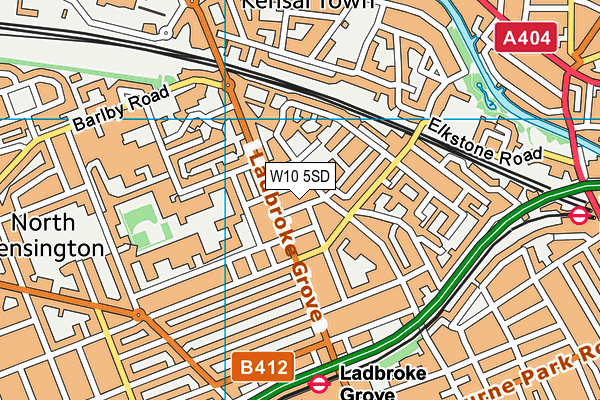 W10 5SD map - OS VectorMap District (Ordnance Survey)