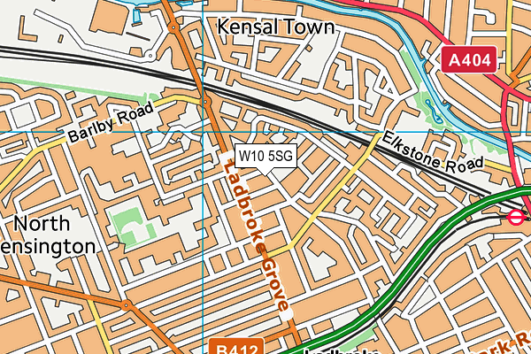 W10 5SG map - OS VectorMap District (Ordnance Survey)