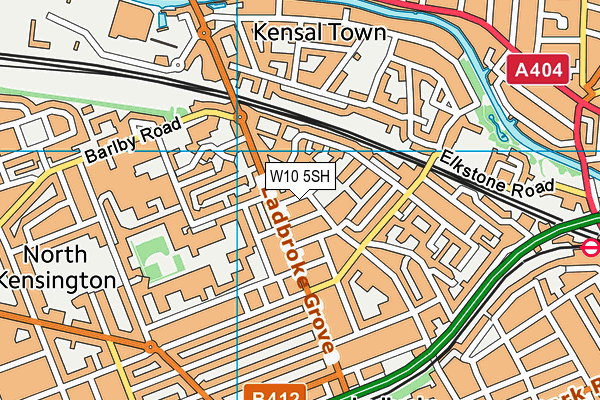 W10 5SH map - OS VectorMap District (Ordnance Survey)