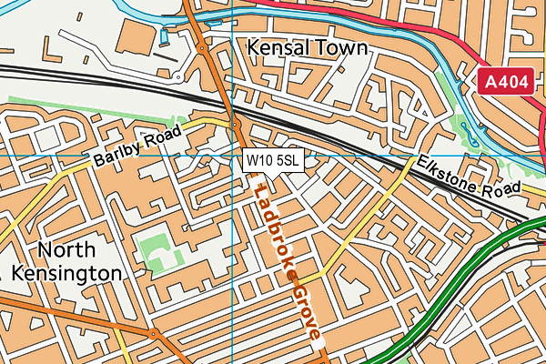 W10 5SL map - OS VectorMap District (Ordnance Survey)