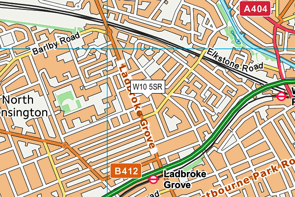 W10 5SR map - OS VectorMap District (Ordnance Survey)