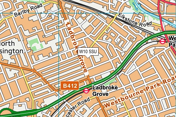 W10 5SU map - OS VectorMap District (Ordnance Survey)