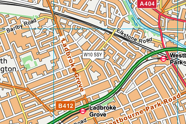 W10 5SY map - OS VectorMap District (Ordnance Survey)