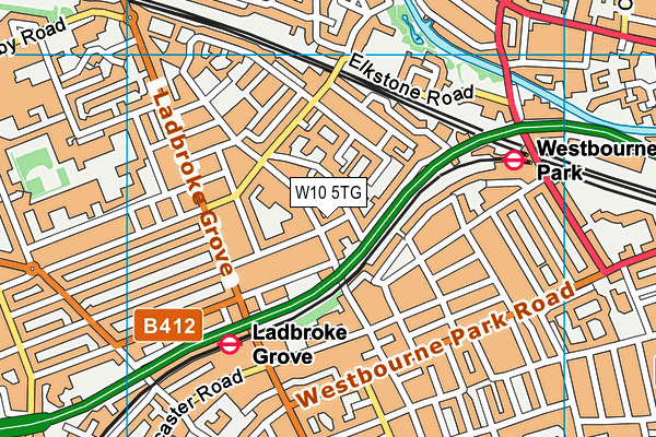 W10 5TG map - OS VectorMap District (Ordnance Survey)