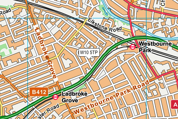 W10 5TP map - OS VectorMap District (Ordnance Survey)