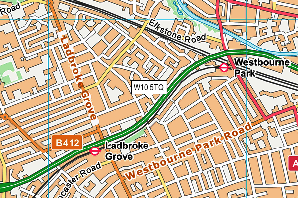 W10 5TQ map - OS VectorMap District (Ordnance Survey)