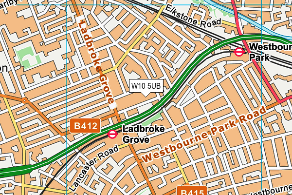 W10 5UB map - OS VectorMap District (Ordnance Survey)