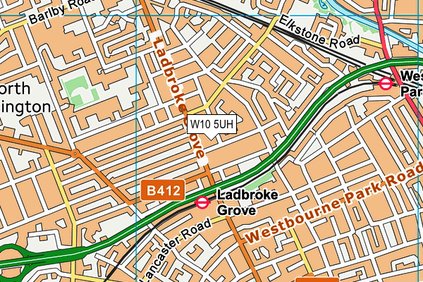 W10 5UH map - OS VectorMap District (Ordnance Survey)