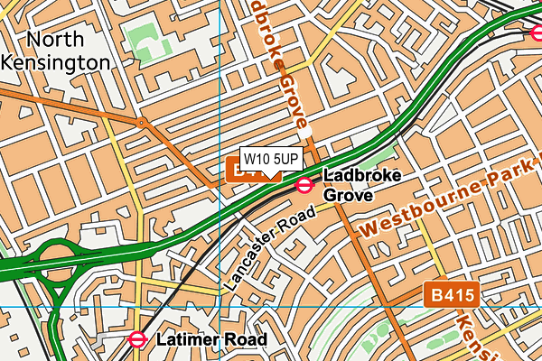 W10 5UP map - OS VectorMap District (Ordnance Survey)