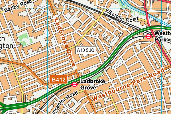 W10 5UQ map - OS VectorMap District (Ordnance Survey)