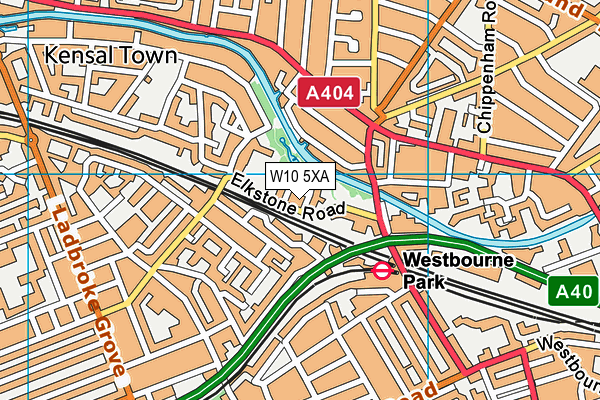 W10 5XA map - OS VectorMap District (Ordnance Survey)