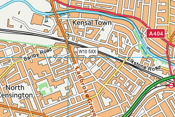 W10 5XX map - OS VectorMap District (Ordnance Survey)