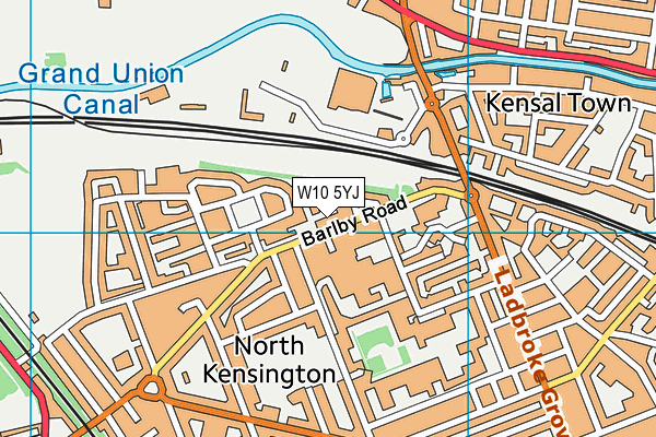 W10 5YJ map - OS VectorMap District (Ordnance Survey)