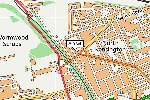 W10 6AL map - OS VectorMap District (Ordnance Survey)