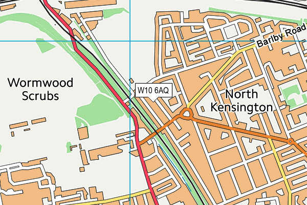 W10 6AQ map - OS VectorMap District (Ordnance Survey)