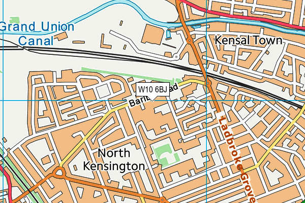 W10 6BJ map - OS VectorMap District (Ordnance Survey)