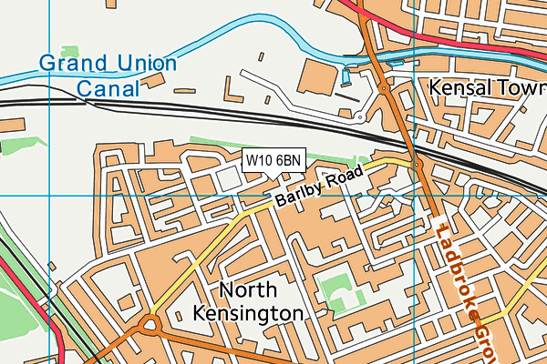 W10 6BN map - OS VectorMap District (Ordnance Survey)