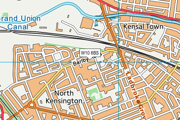 W10 6BS map - OS VectorMap District (Ordnance Survey)