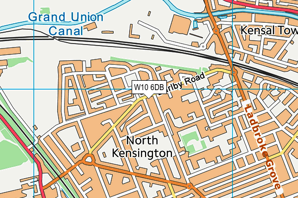 W10 6DB map - OS VectorMap District (Ordnance Survey)