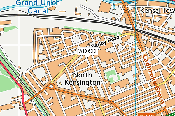 W10 6DD map - OS VectorMap District (Ordnance Survey)