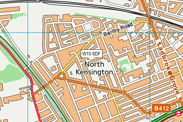 W10 6DF map - OS VectorMap District (Ordnance Survey)