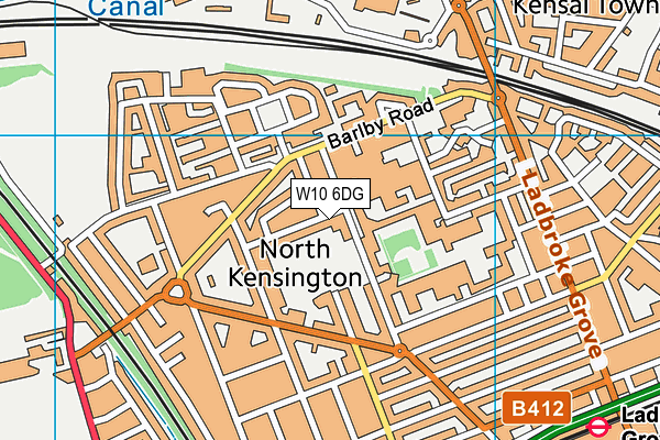 W10 6DG map - OS VectorMap District (Ordnance Survey)